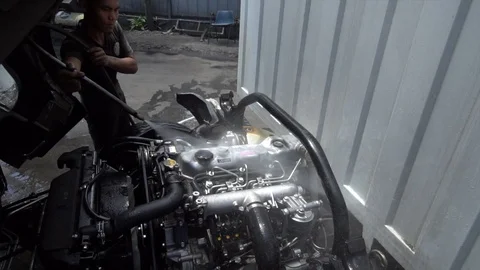 Wash engine2 Stock Footage 108599795
