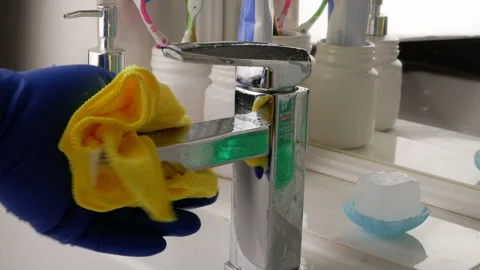 Wash the faucet Stock Footage 147024953