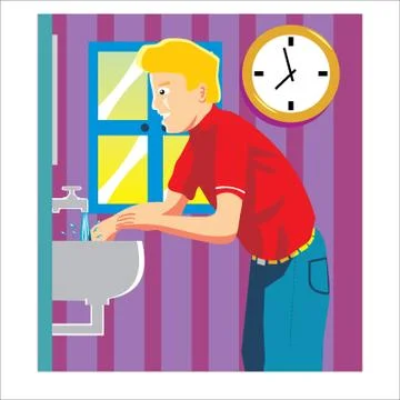 Wash hand 스톡 일러스트