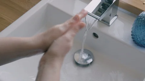 Wash Hands Close Up 4k Soap Water 20 Seconds Guide Hygienic Clean Coronavirus Stock Footage 126979119