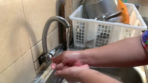 Wash hands Stock Footage 218452290
