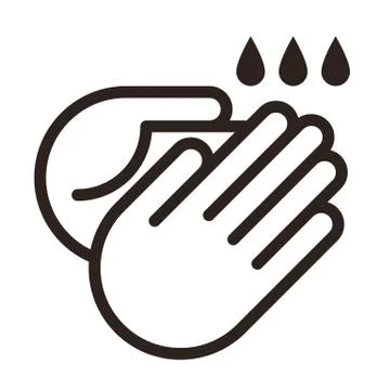 Wash hands icon Stock Illustration