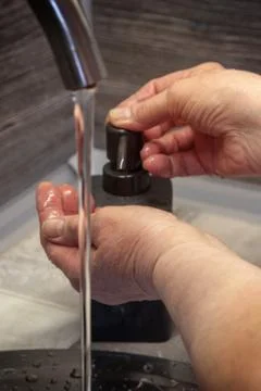 Wash hands 库存照片