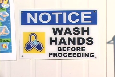 Wash Hands Sign Stock Footage 146757
