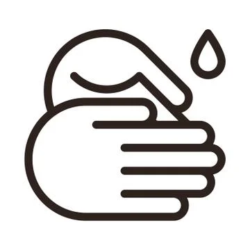 Wash hands sign Illustrazione stock