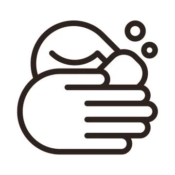 Wash hands sign Stock Illustration
