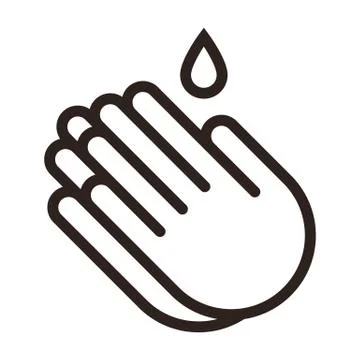 Wash hands sign Illustrazione stock