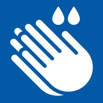 Wash hands sign Stock Illustration