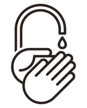 Wash hands sign Stock Illustration