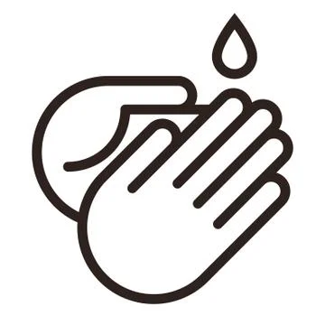 Wash hands sign Stock Illustration
