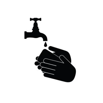 Wash hands vector icon. stop covid 19,  coronavirus Stock Illustration