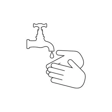 Wash hands vector icon. stop covid 19,  coronavirus Stock Illustration