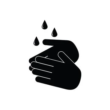 Wash hands vector icon. stop covid 19,  coronavirus Stock Illustration