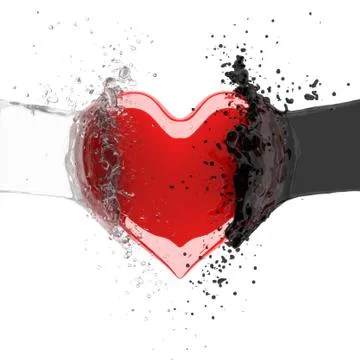 Wash heart. Stock Illustration