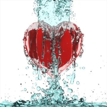 Wash heart. Stock Illustration