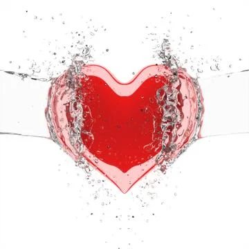 Wash heart. Stock Illustration