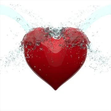 Wash heart. Stock Illustration