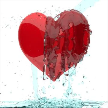 Wash heart. Stock Illustration