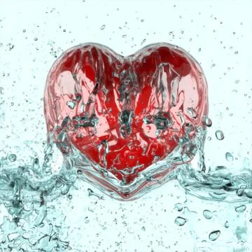 Wash heart. Stock Illustration