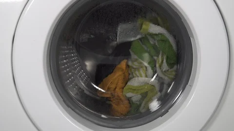 Wash laundry with the washing machine Stock Footage 125090921