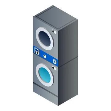 Wash machine column icon, isometric style 스톡 일러스트