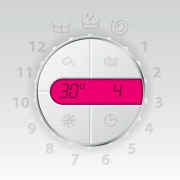 Wash machine control panel with pink lcd Stock-Illustration
