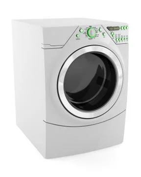 Wash machine isolated on white background Stock Illustration