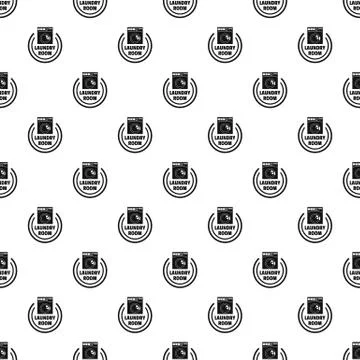 Wash machine laundry room pattern seamless イラスト素材