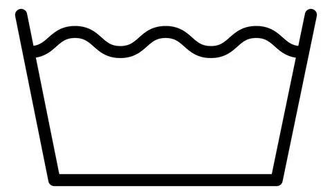 Wash normal process, laundry care symbol Stock Illustration