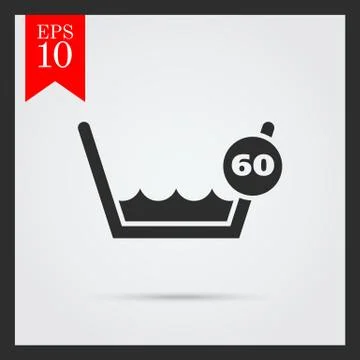 Wash at or below 60C Stock-Illustration