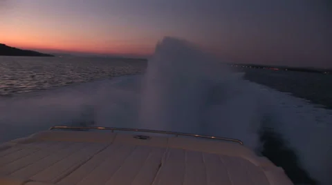 Wash wake of a boat Stock-Footage 35171280