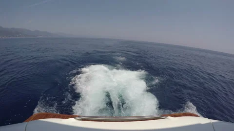 Wash wake of a boat Stock Footage 52698092