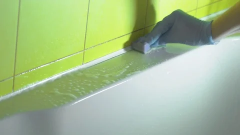 Wash the walls with soap Stock Footage 83633530