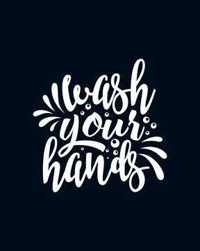 Wash your hand. Illustrazione stock