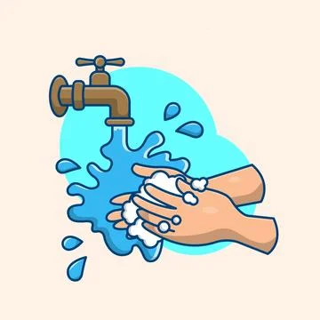 Wash Your Hand Stock Illustration