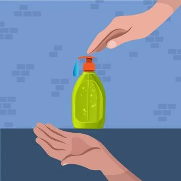 Wash Your Hands - clean Stock Illustration