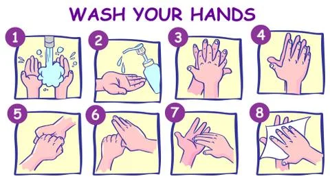 Wash your hands Illustrazione stock