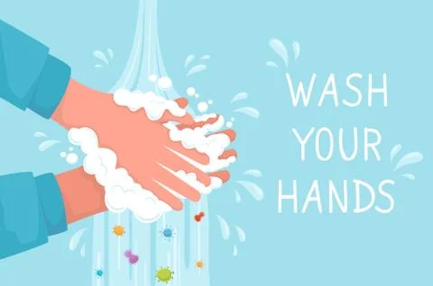 Wash Your Hands Stock Illustration