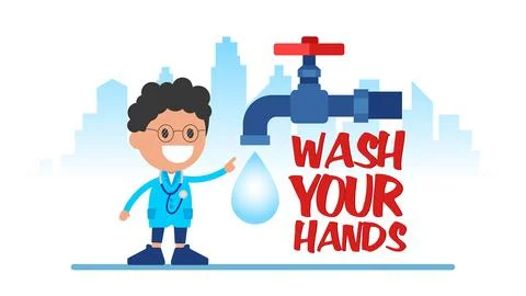 Wash your hands. 스톡 일러스트