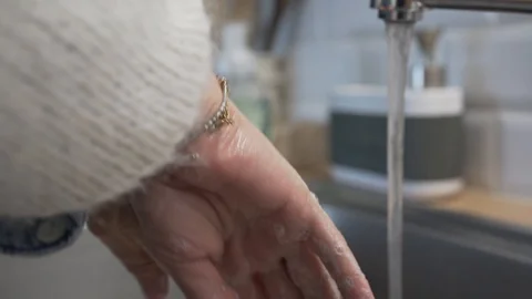 Wash your hands with soap Stock Footage 127181292