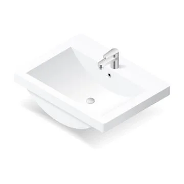 Washbasin isometric icon Stock Illustration