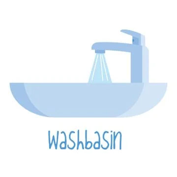 Washbasin on white background Stock Illustration