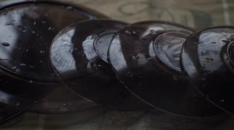 Washed dishes Stock Footage 34839064