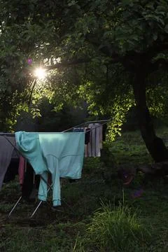 Washed laundry Stock Photos