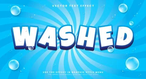 Washed Modern 3D editable text effect Stock Illustration