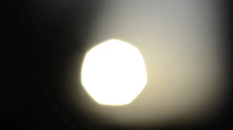 Washed out light-spot on a black background Stock Footage 35645268