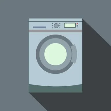 Washer flat icon with shadow Stock Illustration