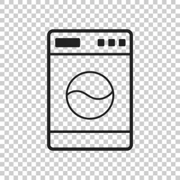 Washer flat vector icon. Laundress sign symbol flat vector illustration on is Illustrazione stock