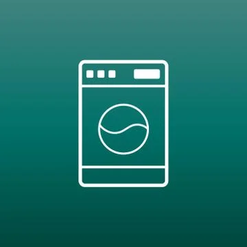 Washer flat vector icon. Laundress sign symbol flat vector illustration on gr Illustrazione stock
