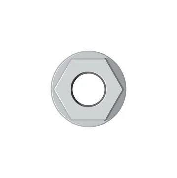 Washer hexagon nut isolated screw fastener icon Stock Illustration
